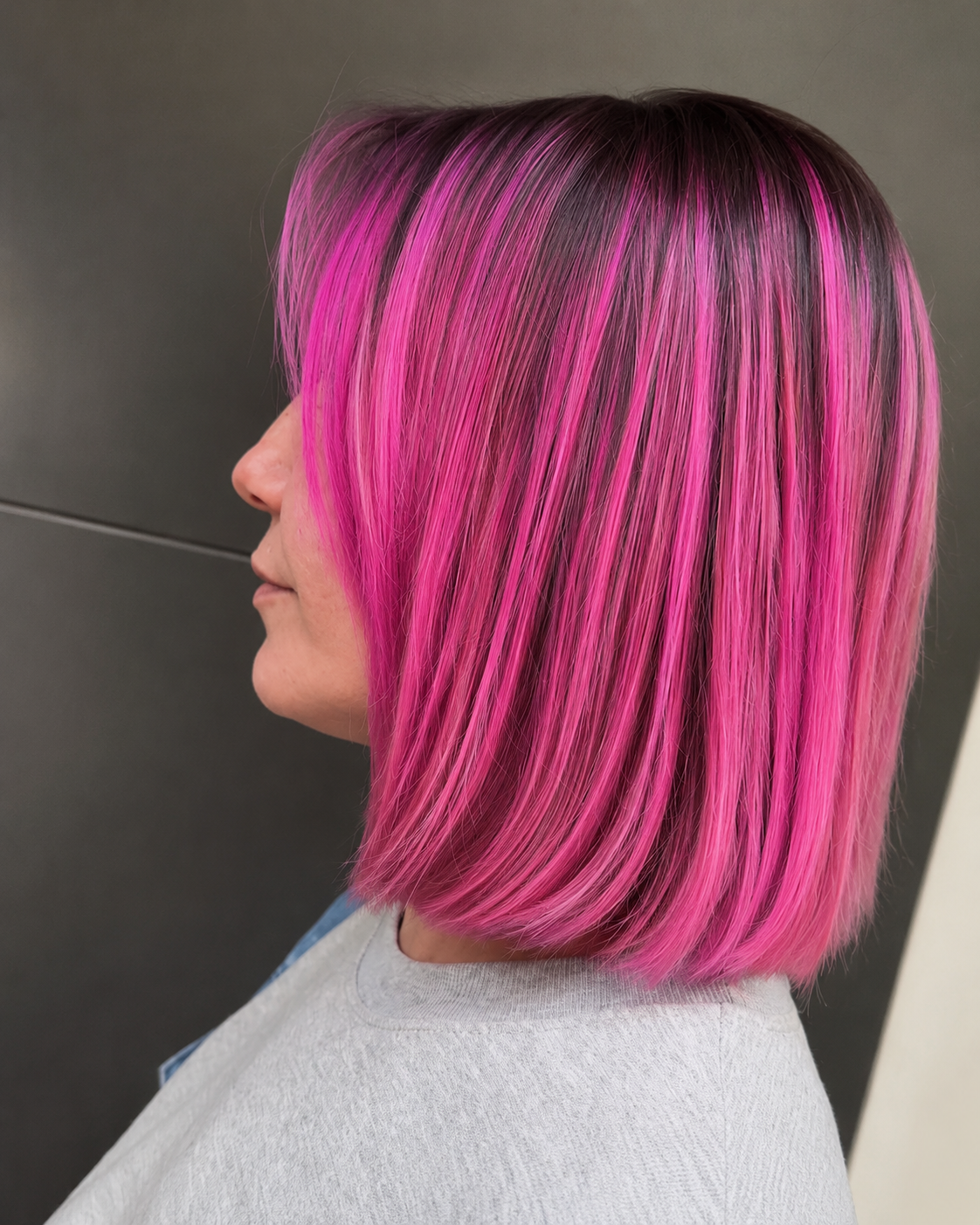 Cabello rosa vibrante